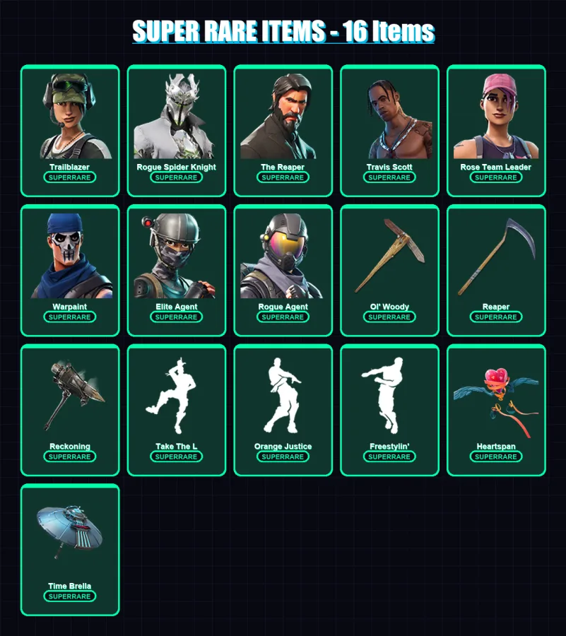 [PC/XBOX/PSN] | Trailblazer | Rogue Spider Knight | The Reaper | 102 skin | Lv1453