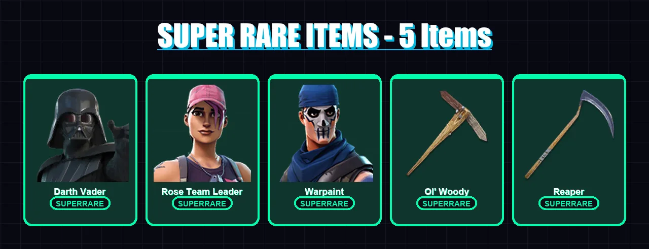 [PC] | Darth Vader | Rose Team Leader | Warpaint | Fusion | Luxe | 170 skin | 226 pickaxe | 154 emote | 190 glider | Lv3308
