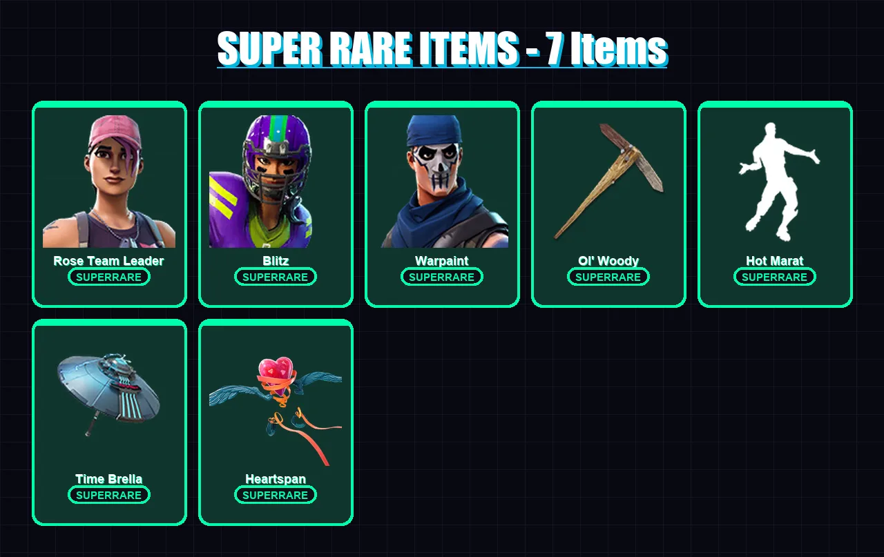 [PC/PSN] | Rose Team Leader | Blitz | Warpaint | Blackheart | Sentinel | 47 skin | 44 pickaxe | 58 emote | 48 glider | Lv488