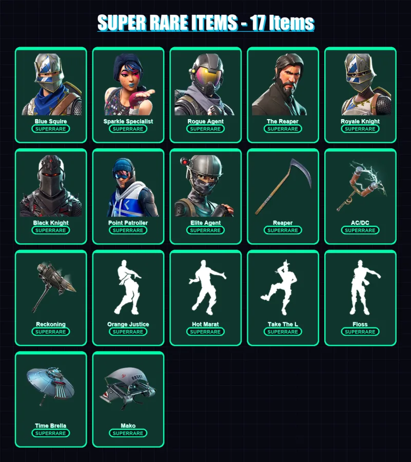 [PS4/PS5/XBOX/PC] | Blue Squire | Sparkle Specialist | Rogue Agent | 109 skin | Lv1834
