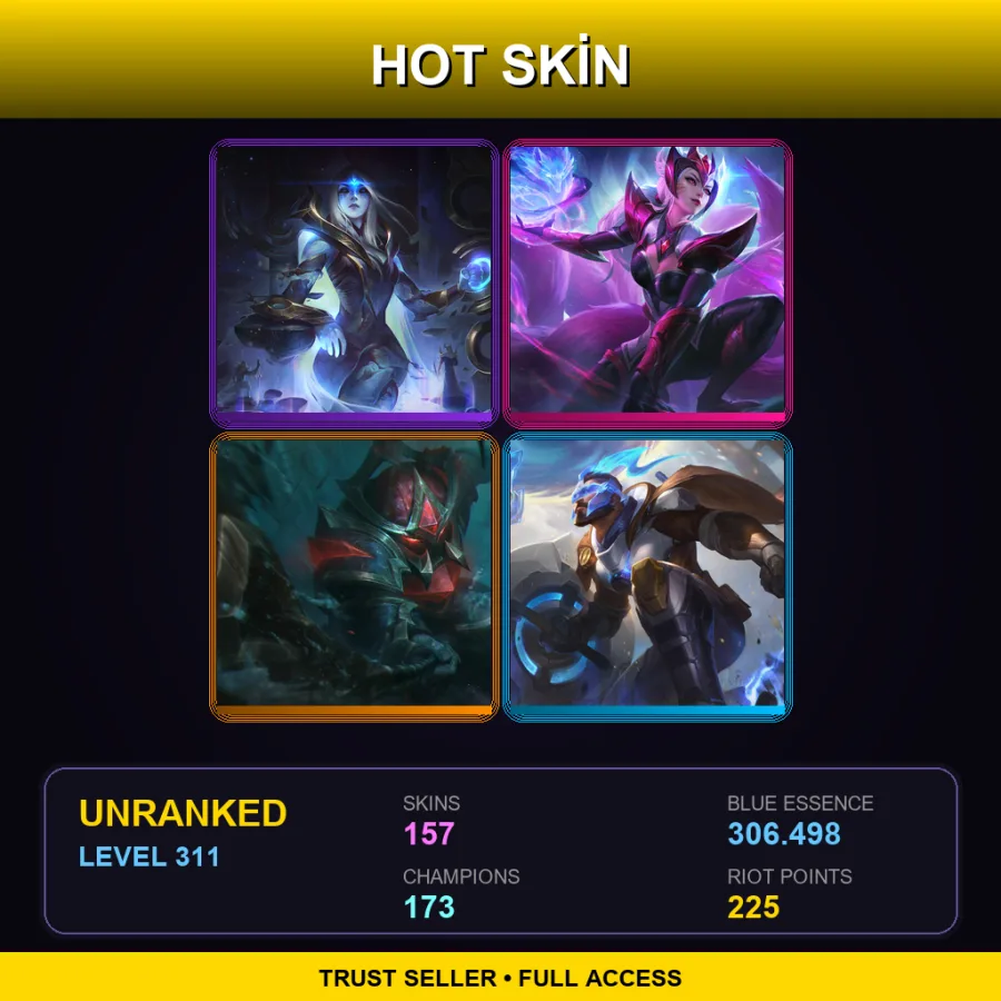 NA | Lv311 | Unranked | 157 Skin | 173 Champ