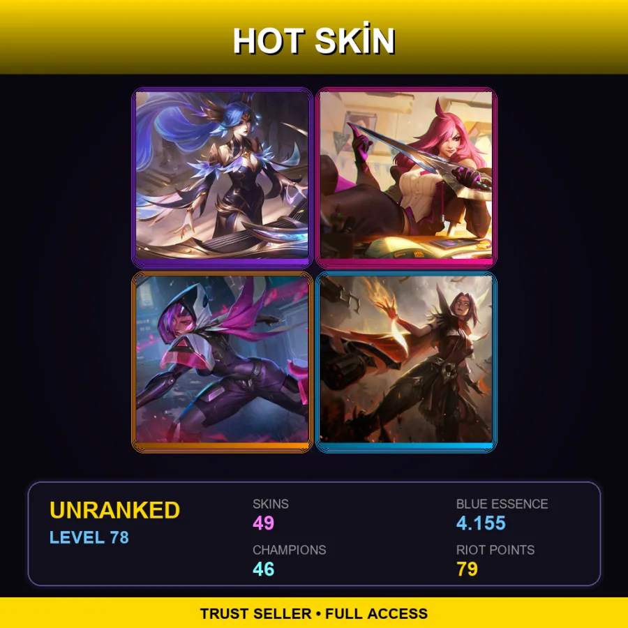 ME | Lv78 | Unranked | 49 Skin | 46 Champ — Sun Eater Kayle