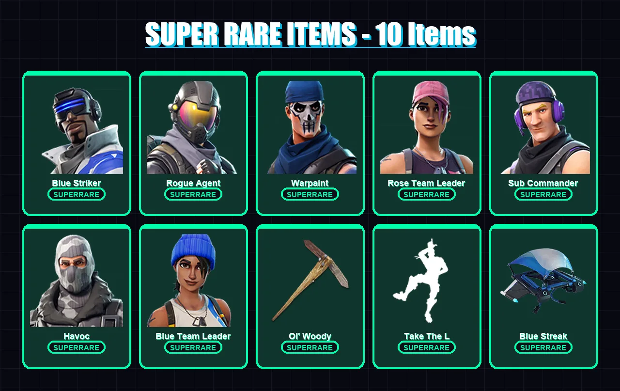 [PC/XBOX/PSN] | Blue Striker | Rogue Agent | Warpaint | Rose Team Leader | Sub Commander | 19 skin | 13 pickaxe | 8 emote | 15 glider | Lv131
