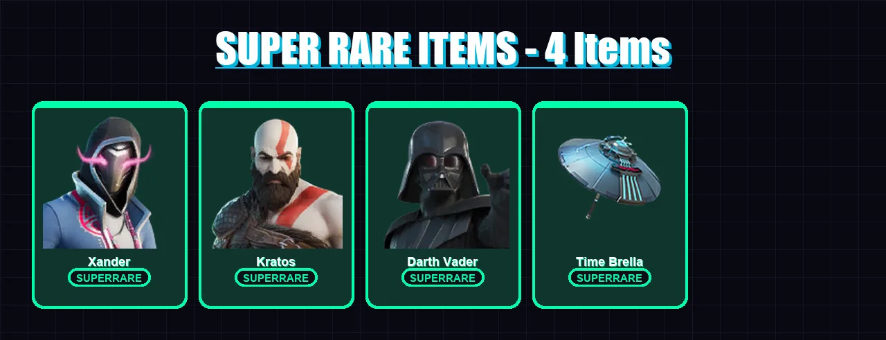[PC/PSN] | Xander | Kratos | Darth Vader | The Origin | Valeria | 209 skin | 250 pickaxe | 196 emote | 200 glider | Lv3495 — Fortnite account