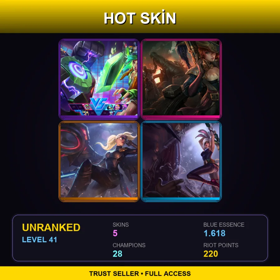 SG | Lv41 | Unranked | 5 Skin | 28 Champ