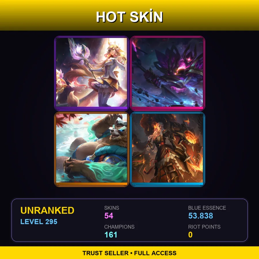 LAN | Lv295 | Unranked | 54 Skin | 161 Champ — Dawnbringer Vayne