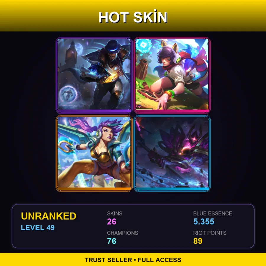 BR | Lv49 | Unranked | 26 Skin | 76 Champ