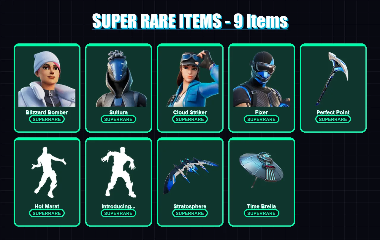 [PC/XBOX/PSN] | Blizzard Bomber | Sultura | Cloud Striker | Fixer | Zenith | 67 skin | 72 pickaxe | 78 emote | 77 glider | Lv1104 — Fortnite account