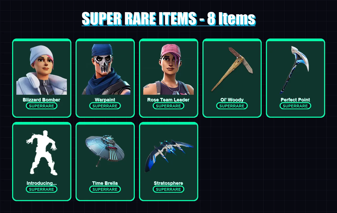 [PS4/PS5/XBOX/PC] | Blizzard Bomber | Warpaint | Rose Team Leader | Deadpool | Omegarok | 66 skin | 94 pickaxe | 84 emote | 94 glider | Lv1307 — Fortnite account