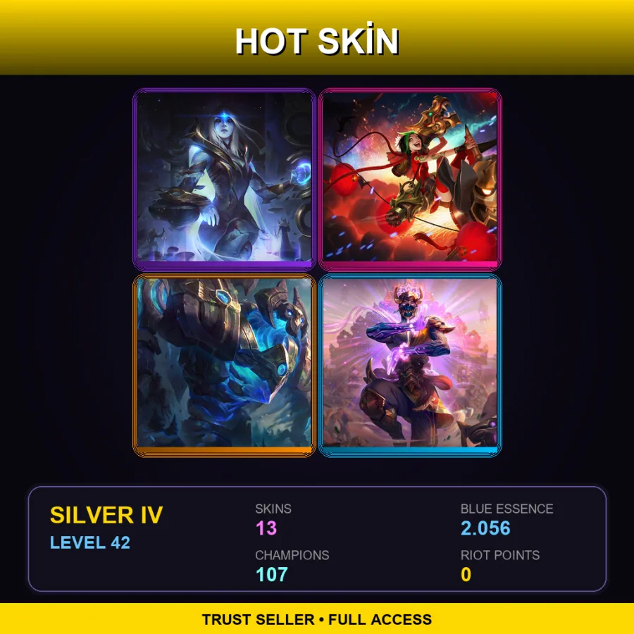 LAN | Lv42 | Silver IV | 13 Skin | 107 Champ