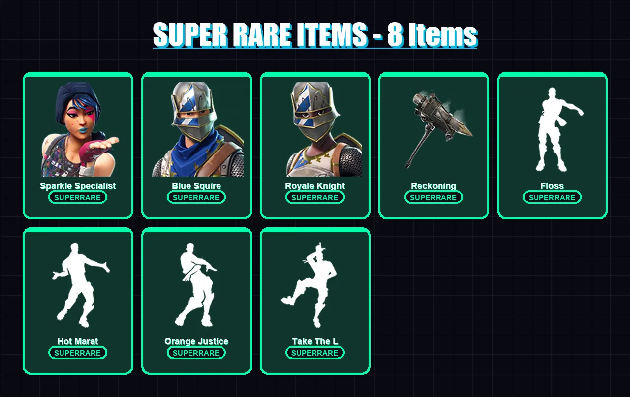 [PC/XBOX/PSN] | Sparkle Specialist | Blue Squire | Royale Knight | Calamity | Dark Voyager | 20 skin | 17 pickaxe | 31 emote | 26 glider | Lv431