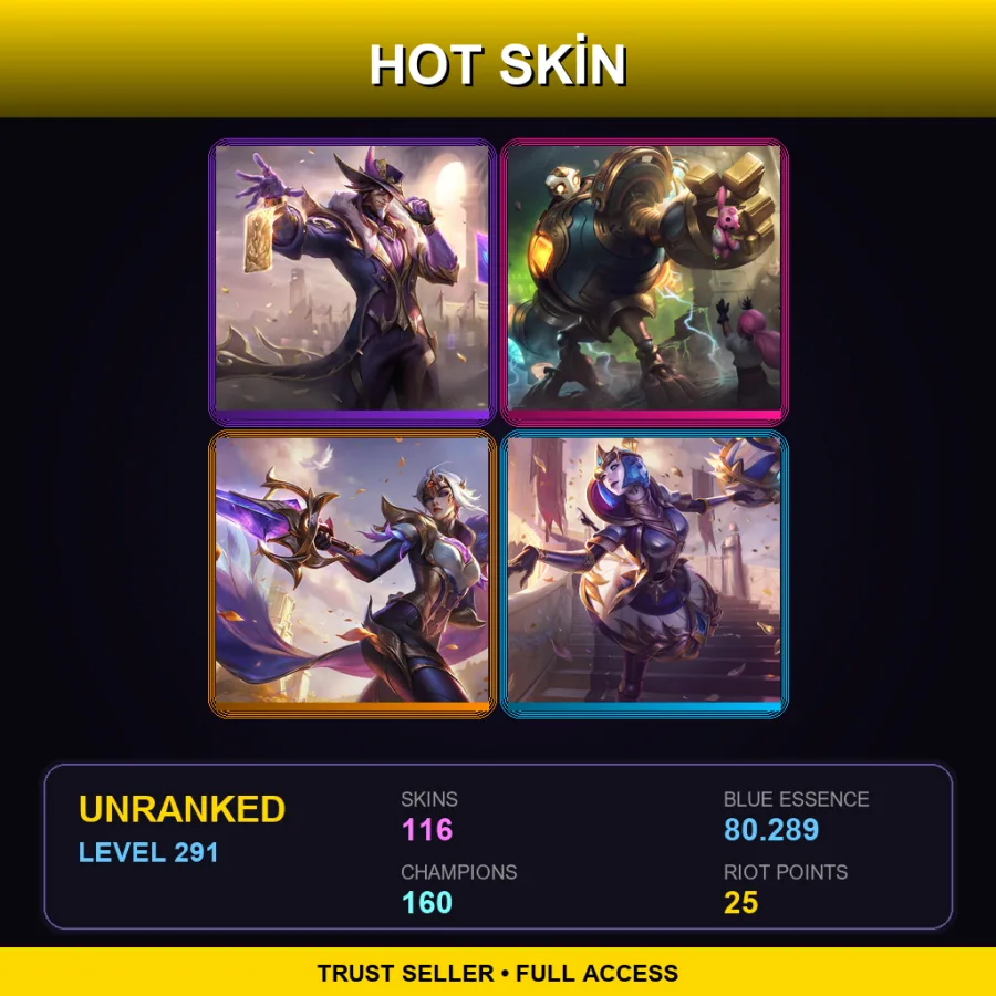 EUW | Lv291 | Unranked | 116 Skin | 160 Champ — Skt T1 Nami