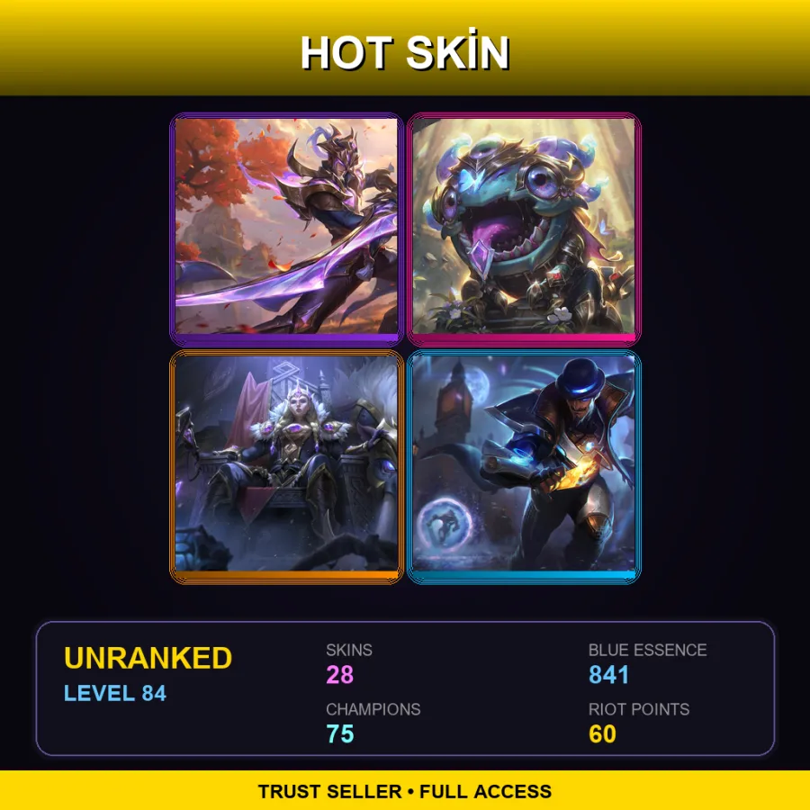 EUNE | Lv84 | Unranked | 28 Skin | 75 Champ
