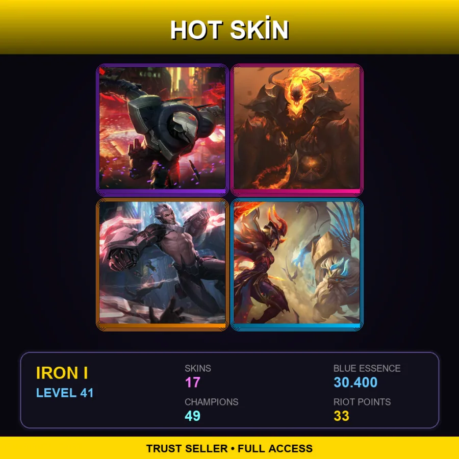 TR | Lv41 | Iron I | 17 Skin | 49 Champ