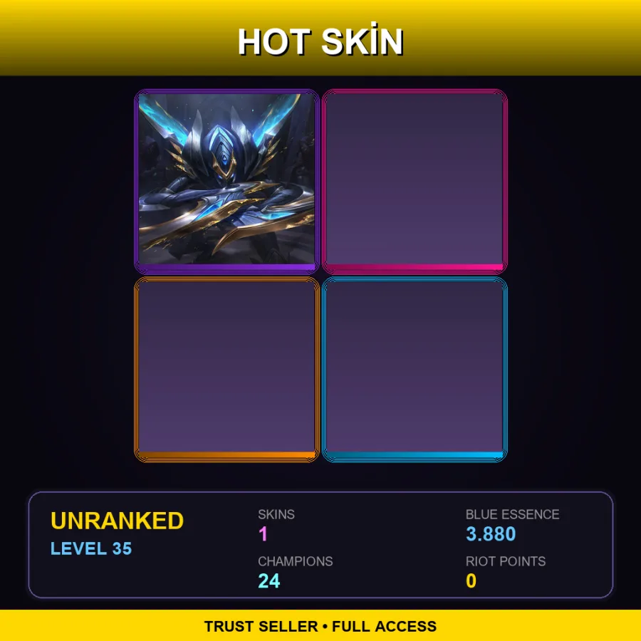 SG | Lv35 | Unranked | 1 Skin | 24 Champ
