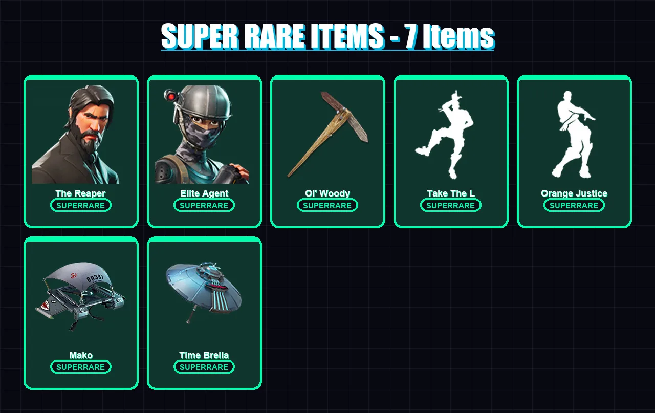 [PC/PSN] | The Reaper | Elite Agent | Midas | Fade | Omegarok | 70 skin | 98 pickaxe | 77 emote | 108 glider | Lv1357