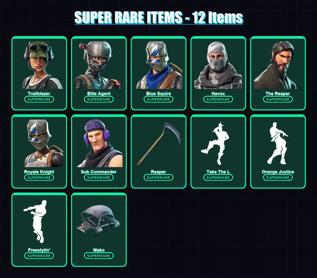[PC/XBOX/PSN] | Trailblazer | OG Skull Trooper | Elite Agent | Blue Squire | Havoc | 21 skin | 14 pickaxe | 16 emote | 15 glider | Lv270