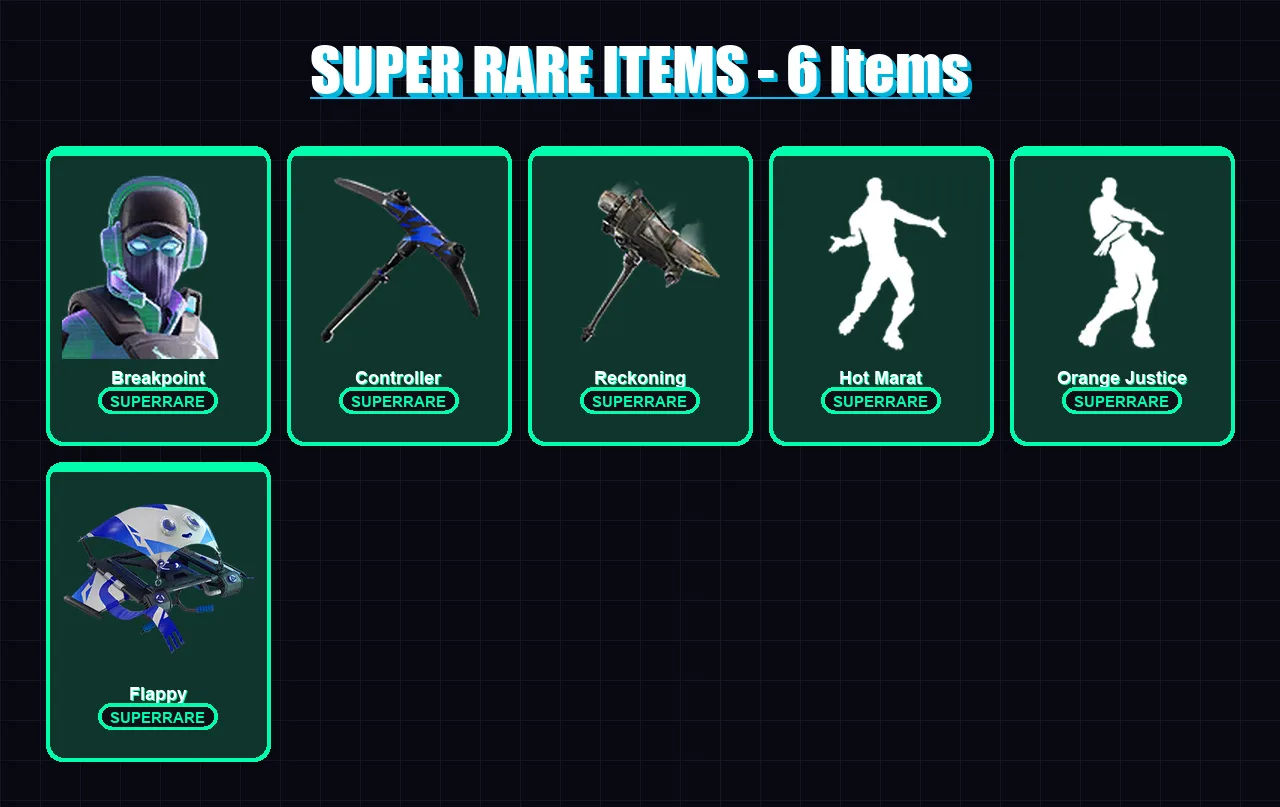 [PS4/PS5/XBOX/PC] | Breakpoint | Vendetta | Catalyst | Calamity | Dire | 69 skin | 64 pickaxe | 64 emote | 67 glider | Lv1029