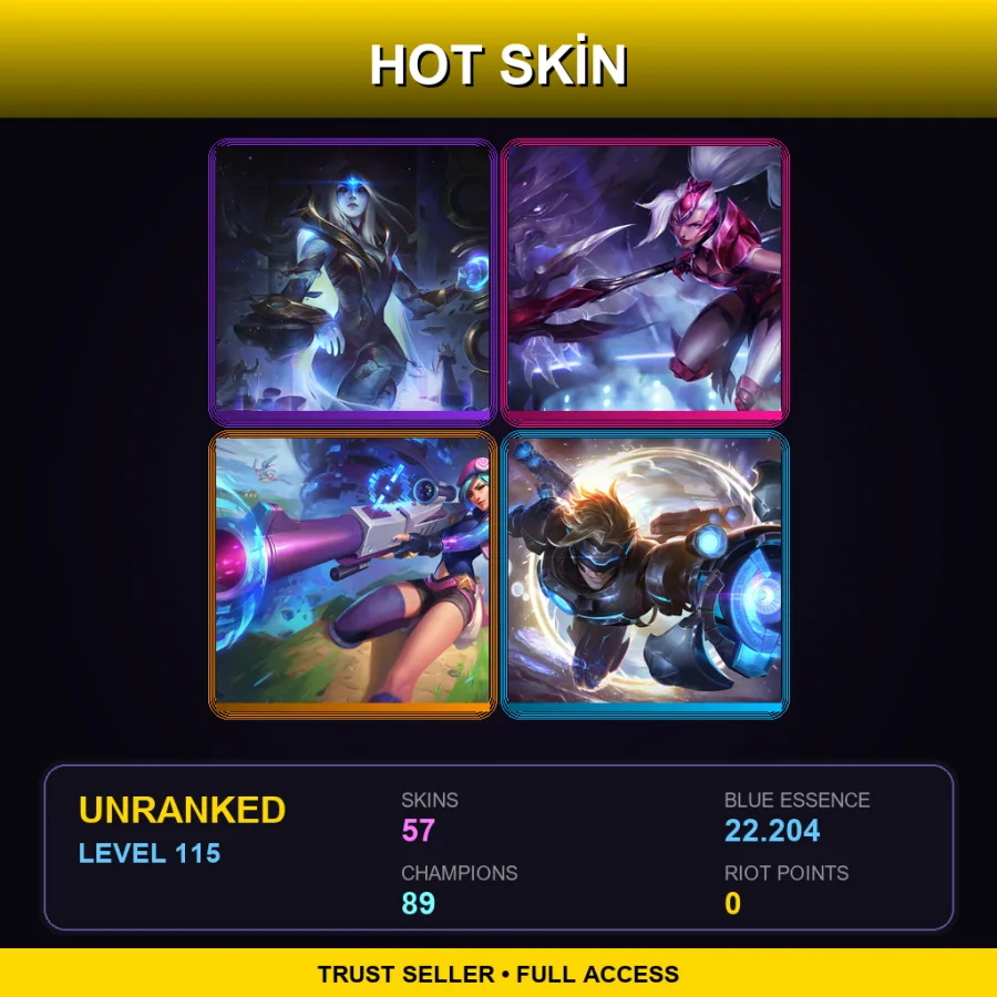 VN | Lv115 | Unranked | 57 Skin | 89 Champ