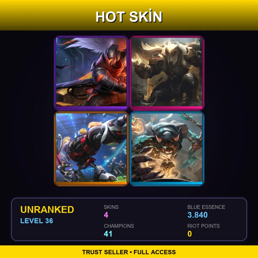 SG | Lv36 | Unranked | 4 Skin | 41 Champ