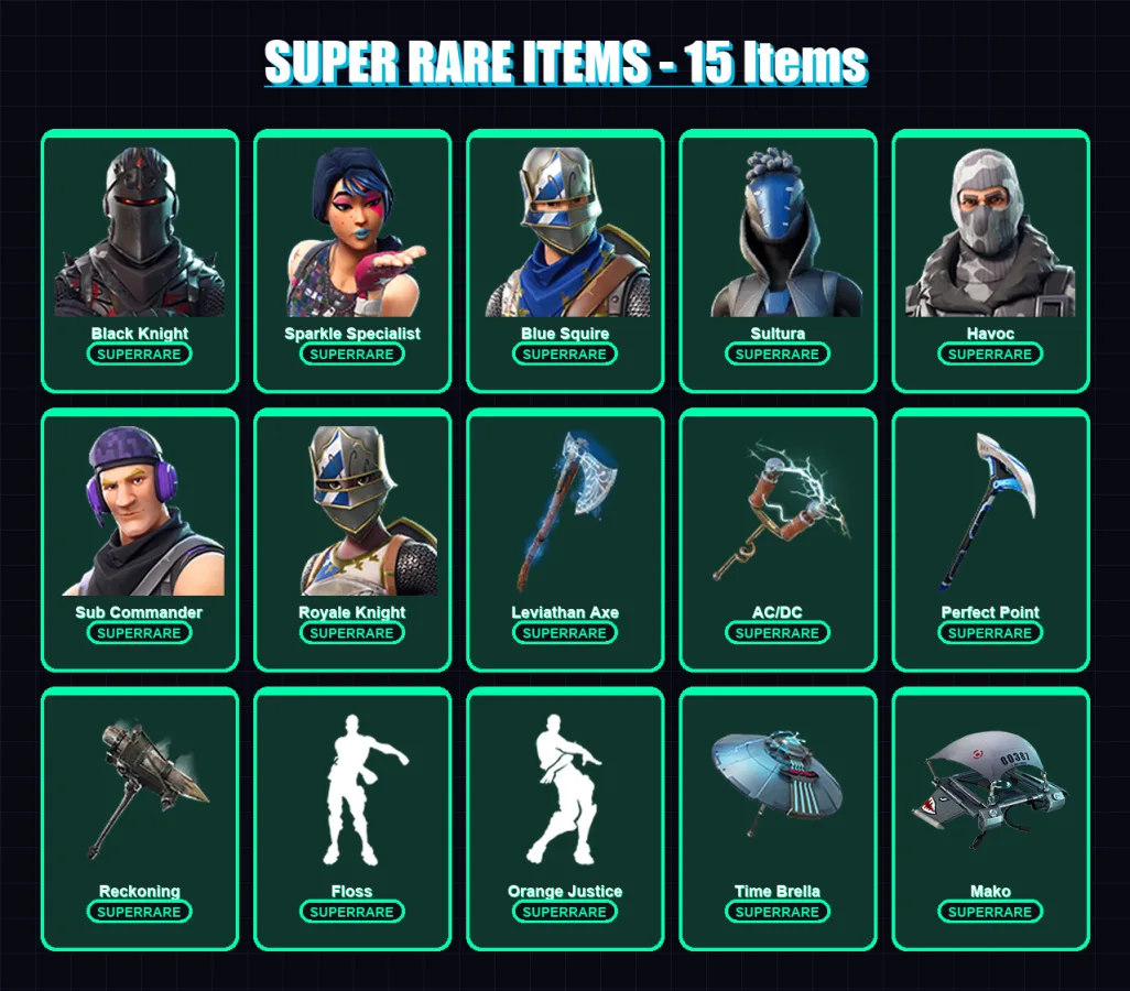 [PS4/PS5/PC] | Black Knight | Sparkle Specialist | Blue Squire | Sultura | Havoc | 181 skin | 193 pickaxe | 168 emote | 156 glider | Lv3551