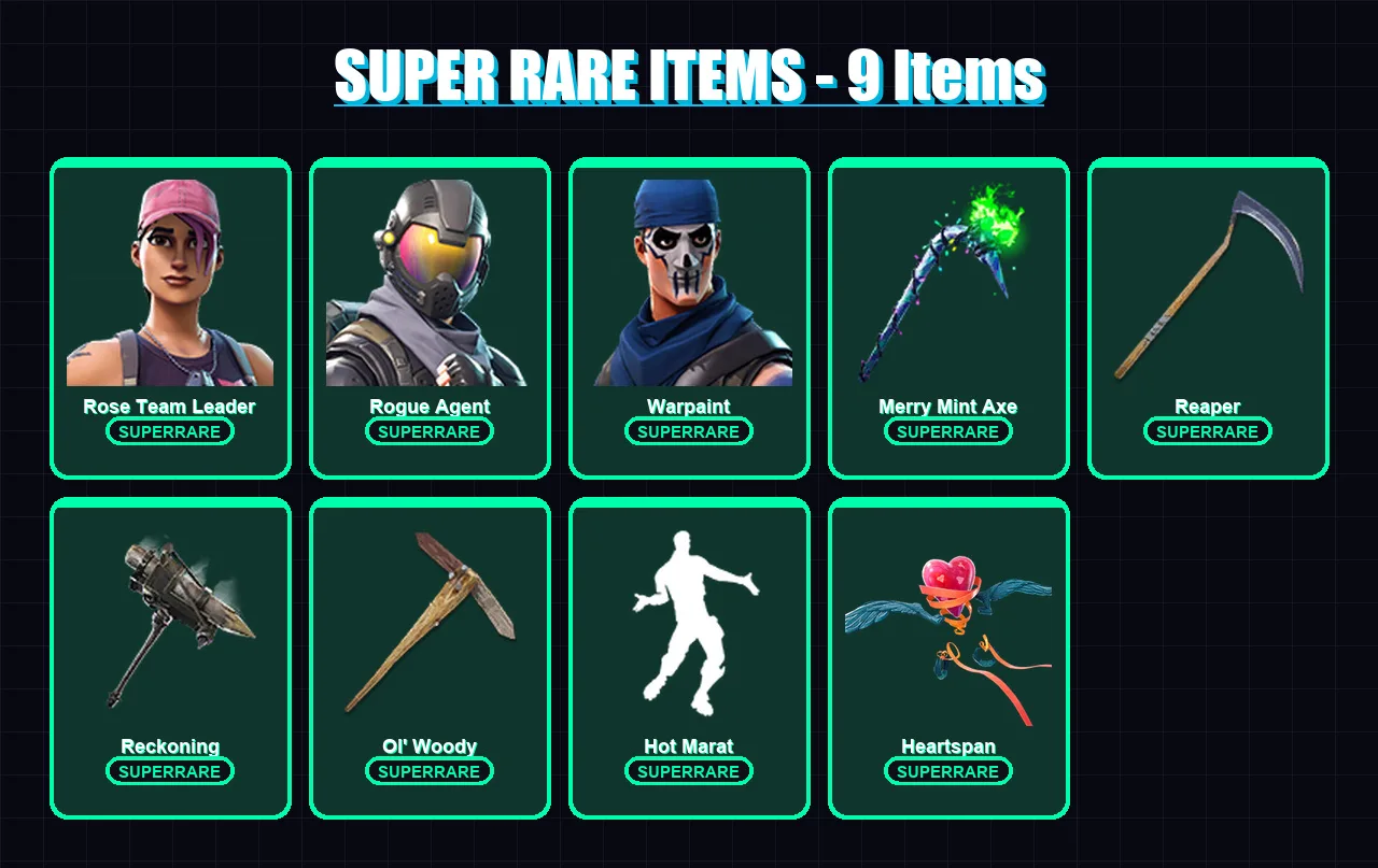 [SWITCH/PSN/PC] | Rose Team Leader | Rogue Agent | Warpaint | The Prisoner | Zenith | 104 skin | 78 pickaxe | 85 emote | 80 glider | Lv890 — Fortnite account