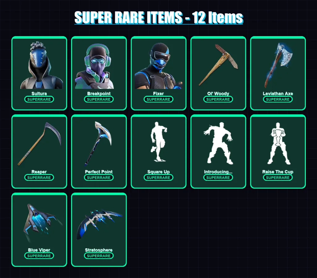[PC/XBOX] | Sultura | Breakpoint | Fixer | Predator | Joey | 135 skin | 185 pickaxe | 126 emote | 105 glider | Lv1726