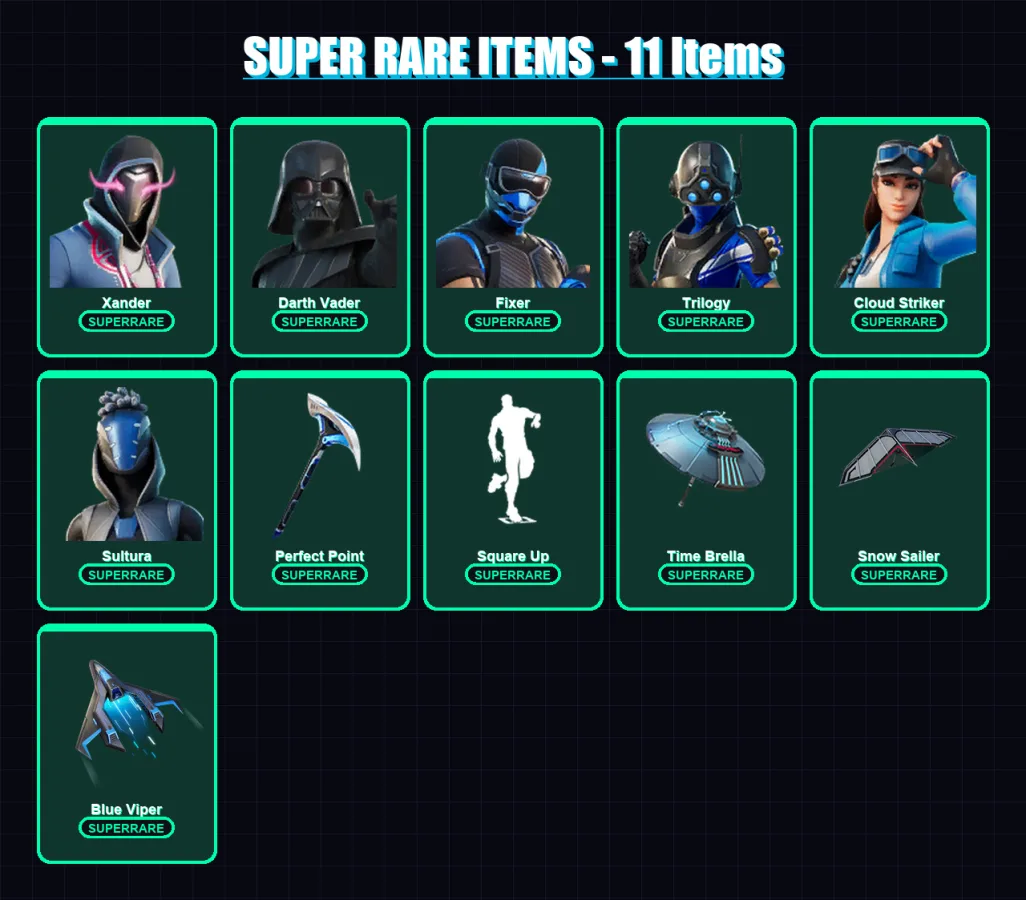 [PS4/PS5/XBOX/PC] | Xander | Darth Vader | Fixer | Trilogy | Cloud Striker | 57 skin | 71 pickaxe | 50 emote | 66 glider | Lv918