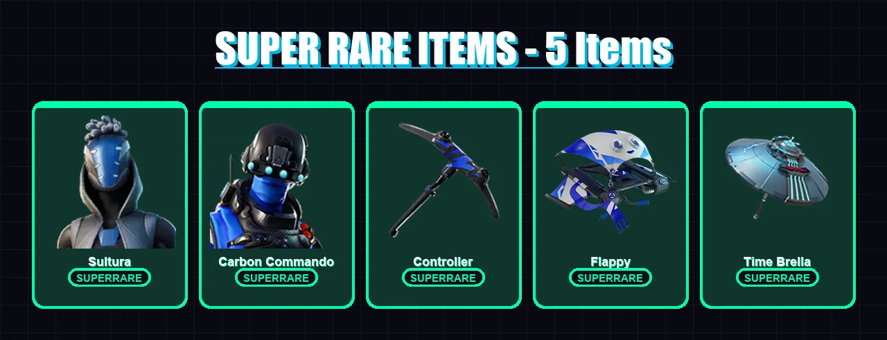 [PS4/PS5/XBOX/PC] | Sultura | Carbon Commando | Mandalorian | Snap | Kymera | 24 skin | 34 pickaxe | 22 emote | 36 glider | Lv411