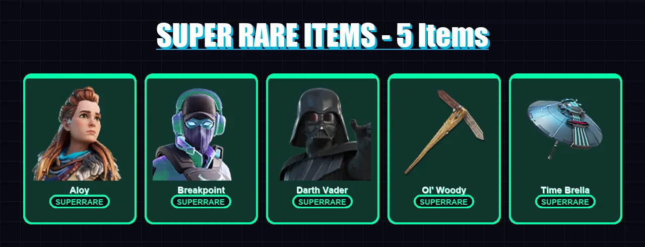[PC] | Aloy | Breakpoint | Darth Vader | Era | Spire Assassin | 247 skin | 258 pickaxe | 173 emote | 177 glider | Lv3612 — Fortnite account