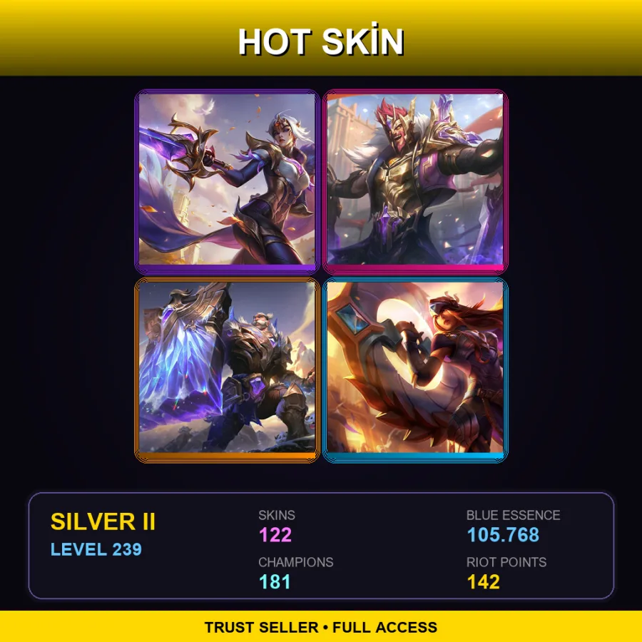 TW | Lv239 | Silver II | 122 Skin | 181 Champ