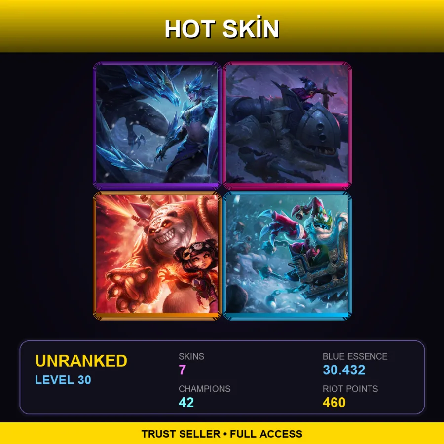 NA | Lv30 | Unranked | 7 Skin | 42 Champ