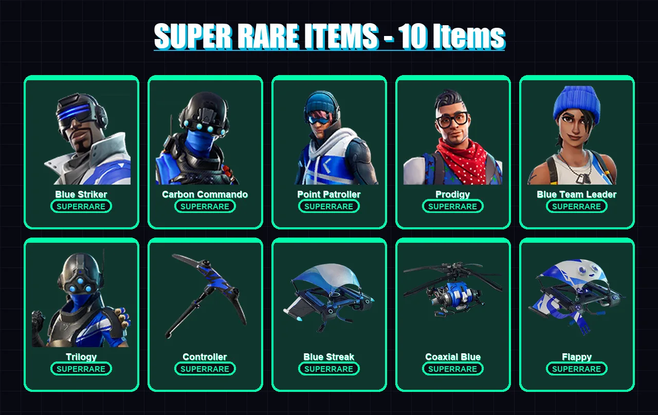 [PS4/PS5/XBOX/PC] | Blue Striker | Carbon Commando | Point Patroller | 39 skin | Lv1406