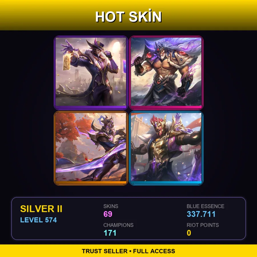 VN | Lv574 | Silver II | 69 Skin | 171 Champ