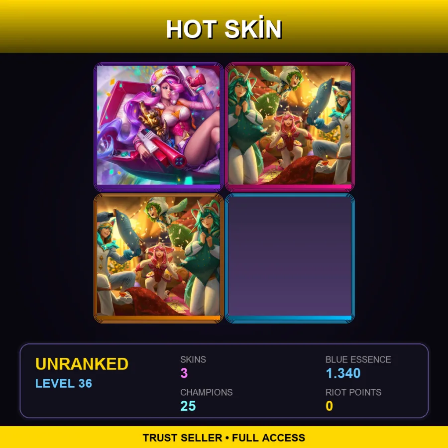BR | Lv36 | Unranked | 3 Skin | 25 Champ