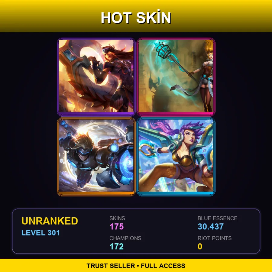 VN | Lv301 | Unranked | 175 Skin | 172 Champ — Eternum Cassiopeia