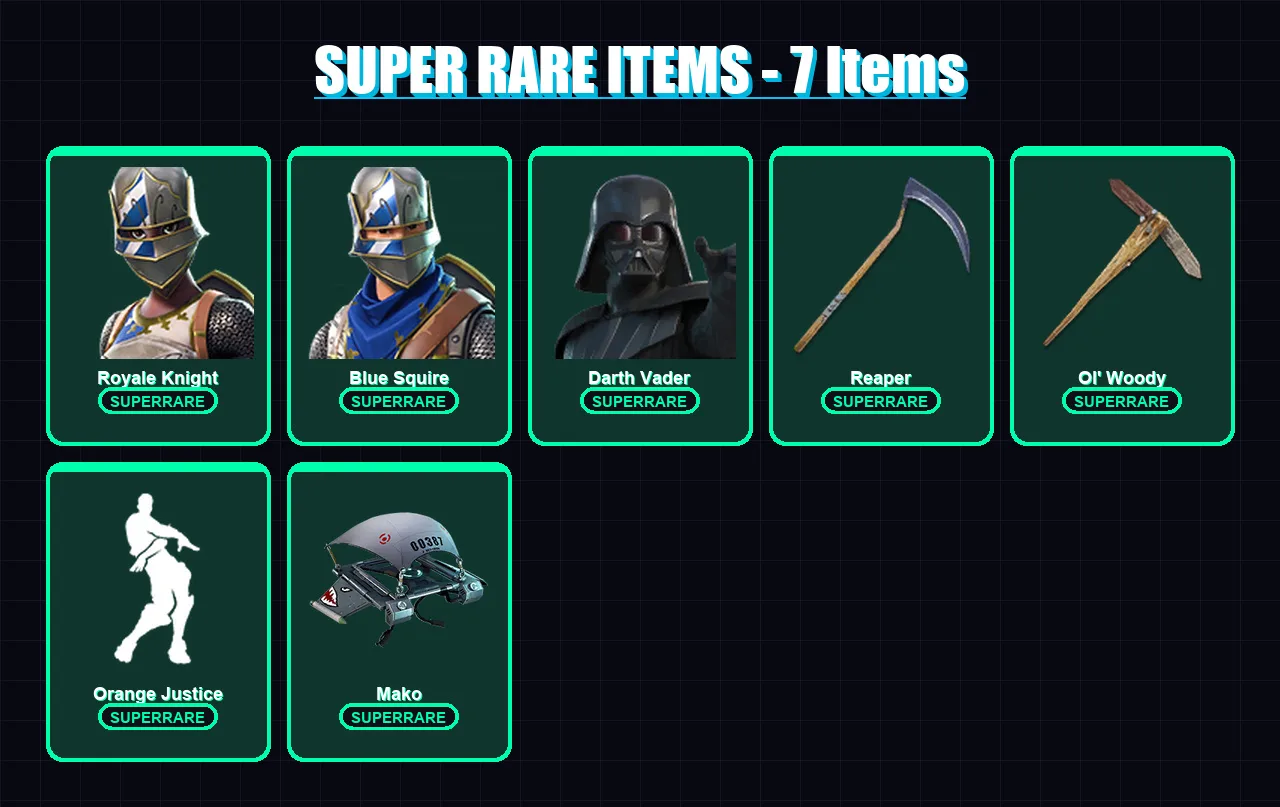 [PS4/PS5/XBOX/PC] | Royale Knight | Blue Squire | Darth Vader | The Foundation | Vegeta | 103 skin | 109 pickaxe | 73 emote | 78 glider | Lv1615