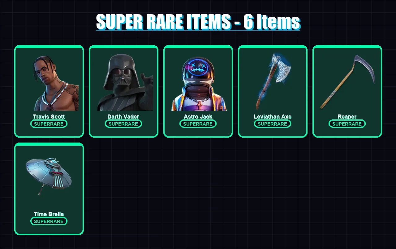 [PC/XBOX] | Travis Scott | Darth Vader | Astro Jack | Catalyst | Tempest | 207 skin | 258 pickaxe | 205 emote | 201 glider | Lv3705