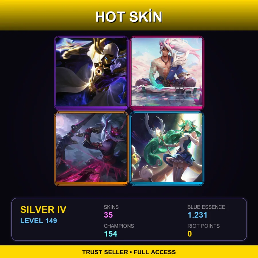 LAS | Lv149 | Silver IV | 35 Skin | 154 Champ