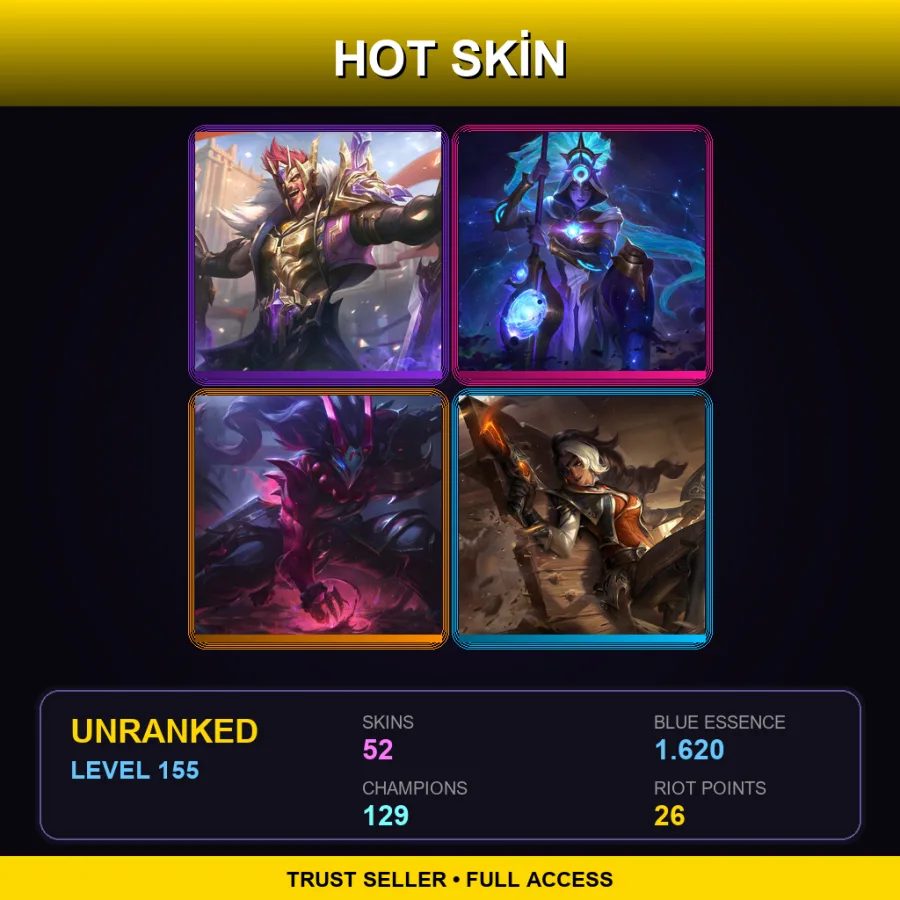 EUNE | Lv155 | Unranked | 52 Skin | 129 Champ — Sherwood Forest Ashe