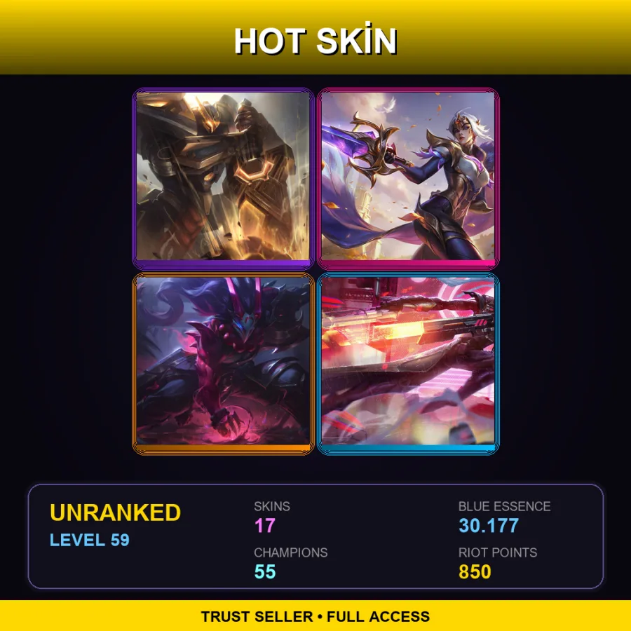 LAS | Lv59 | Unranked | 17 Skin | 55 Champ — Dragonslayer Jarvan Iv