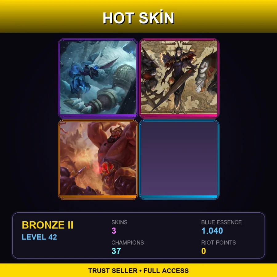 RU | Lv42 | Bronze II | 3 Skin | 37 Champ