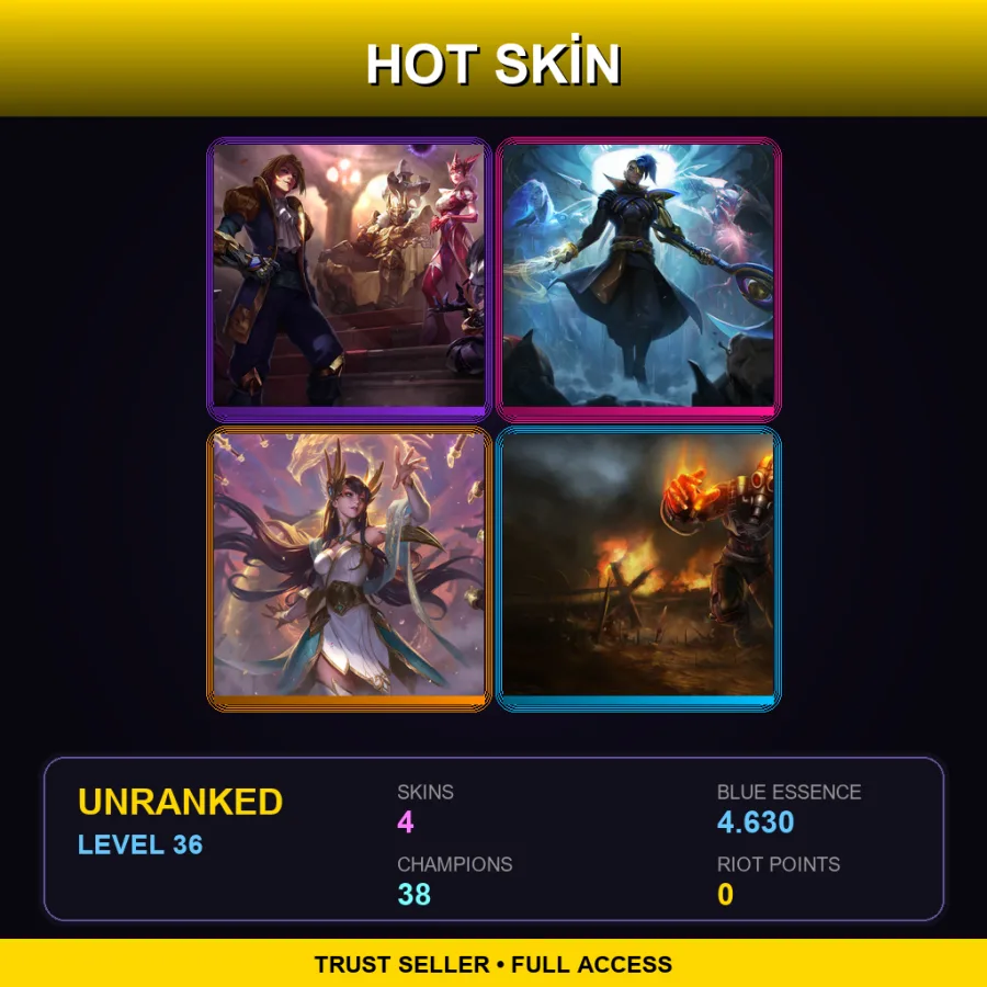 EUNE | Lv36 | Unranked | 4 Skin | 38 Champ