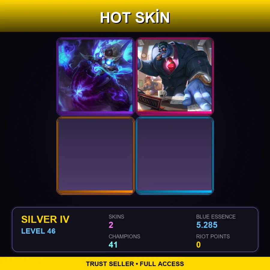 BR | Lv46 | Silver IV | 2 Skin | 41 Champ — LoL account