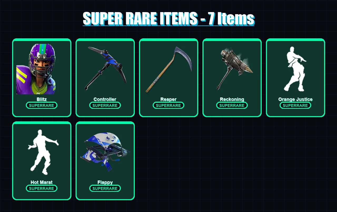 [PS4/PS5/XBOX/PC] | Blitz | Carbide | Flytrap | Enforcer | Blackheart | 75 skin | 117 pickaxe | 88 emote | 82 glider | Lv1150