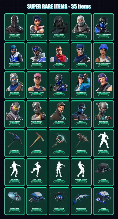[PS4/PS5/XBOX/PC] | Black Knight | Sparkle Specialist | Darth Vader | 216 skin | Lv1915