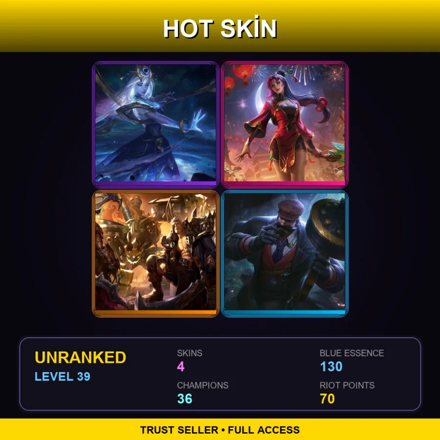TR | Lv39 | Unranked | 4 Skin | 36 Champ