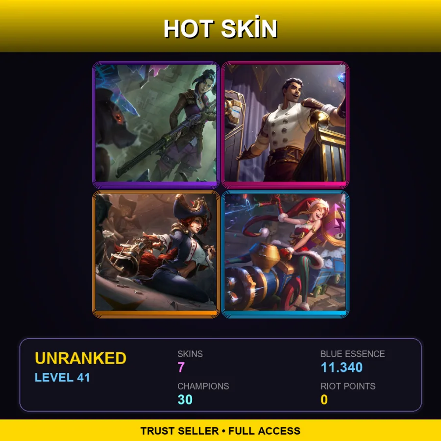EUNE | Lv41 | Unranked | 7 Skin | 30 Champ