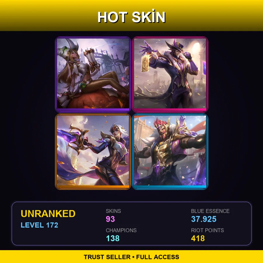 EUNE | Lv172 | Unranked | 93 Skin | 138 Champ — Superb Villain Veigar