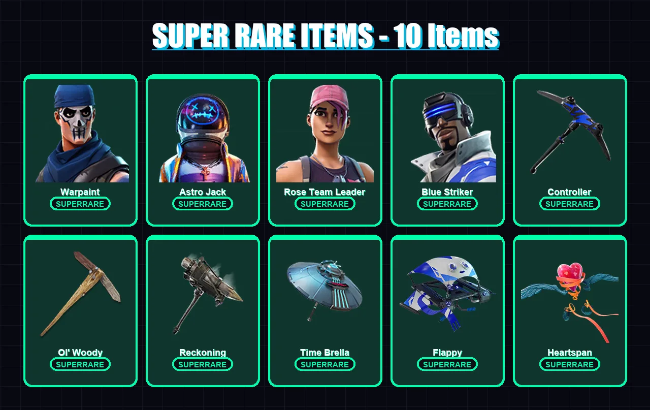 [PS4/PS5/XBOX/PC] | Warpaint | Astro Jack | Rose Team Leader | Blue Striker | Nezumi | 129 skin | 204 pickaxe | 152 emote | 165 glider | Lv2843